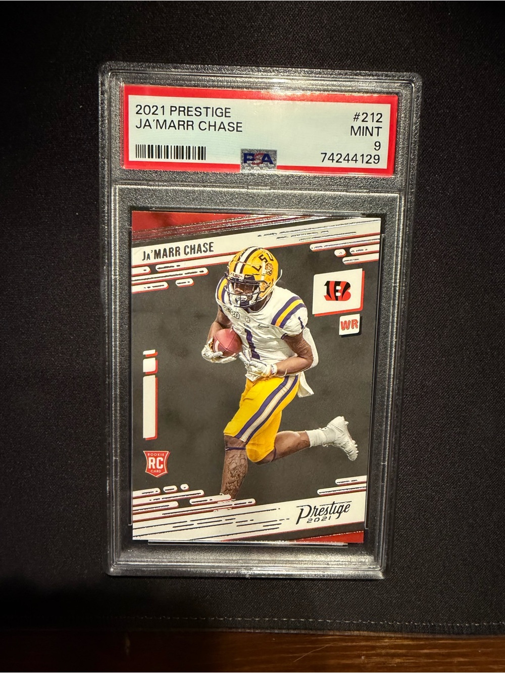2021 Panini Prestige Ja'Marr Chase Rookie Card PSA 9